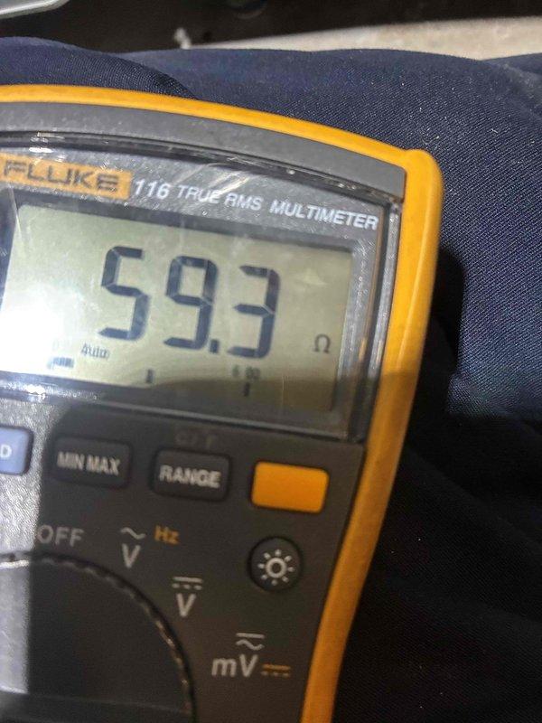 Completed scheduled heating maintenance on system. Replaced 410 filter as requested. Performed electrical diagnostics using clamp meter and multimeter to verify system operation and measure resistance readings, confirming all components within normal operating parameters.