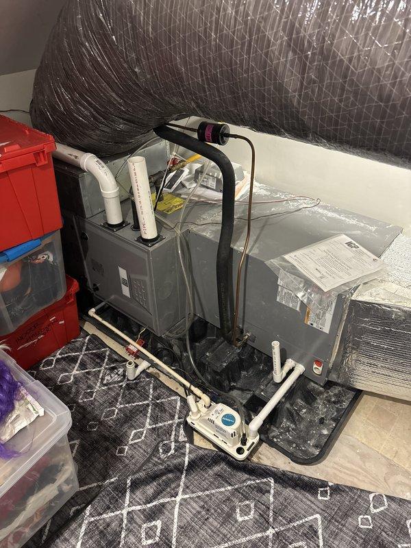 Completed scheduled cooling maintenance on attic-mounted air handling system. Performed comprehensive inspection of unit components, verified proper operation of blower motor and electrical connections, checked refrigerant lines and condensate drainage system, and confirmed 16x25x5 filter size for future reference. All equipment found operating within normal parameters with no deficiencies noted at time of service.