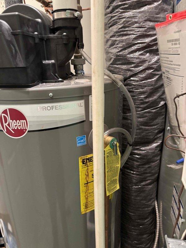 Replaced flammable vapor sensor on Rheem Professional series water heater under parts warranty. Corrected water heater flue installation issue that had been identified during prior home inspection, ensuring proper venting and code compliance. Completed comprehensive heating and air conditioning system inspections, verifying proper operation of all HVAC components including ductwork, condensate drainage lines, and refrigerant connections.