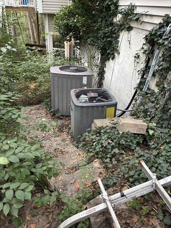 Conducted comprehensive site evaluation for dual-zone HVAC system replacement estimate. Assessed existing outdoor condenser units and indoor equipment, including basement-mounted furnace and associated ductwork. Upstairs system confirmed non-operational during inspection. Evaluated property for geothermal system feasibility versus conventional replacement options, documenting equipment locations, existing infrastructure, and site conditions. Provided customer with multiple replacement scenarios comparing geothermal heat pump installation against traditional split system options to determine most cost-efficient long-term solution for two-system residential application.