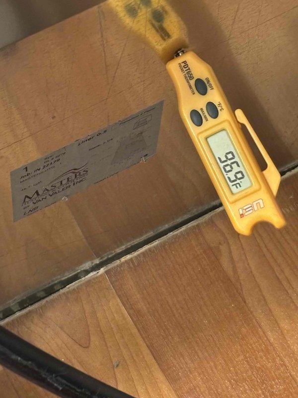 Performed comprehensive tune-up on air handler and heat pump system. Conducted electrical diagnostics on outdoor unit, measuring compressor amperage at 8.5 amps using clamp meter to verify proper motor operation and system performance. Recorded temperature readings at 97.9°F using infrared thermometer to assess system efficiency and confirm proper heat pump operation during preventive maintenance inspection.
