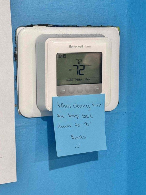 Conducted site survey of commercial rooftop HVAC equipment to document system specifications and conditions for maintenance plan proposal. Photographed multiple packaged rooftop units, recorded equipment data from manufacturer labels, and verified thermostat operation and settings inside facility.