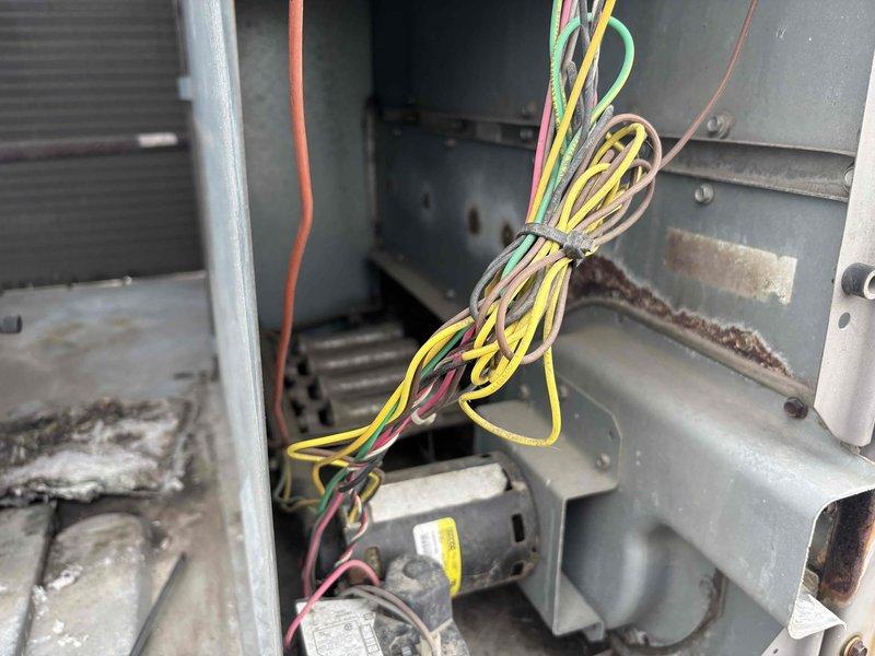 Completed scheduled maintenance on six commercial rooftop units as part of agreement service. Inspected electrical connections, motor assemblies, and evaporator coil systems on all units. Documented existing conditions including wiring configurations, heat exchanger components, and overall equipment operation. All systems assessed and maintenance procedures performed according to agreement specifications.