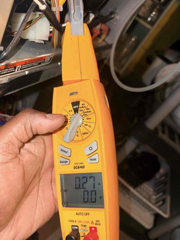 Completed scheduled heating maintenance on residential HVAC system. Performed comprehensive inspection of blower motor assembly and electrical components, verifying proper amperage draw at 0.27A and voltage readings using calibrated multimeter. All motor wiring connections, mounting brackets, and ventilation components found to be in good operating condition with system functioning within normal parameters.