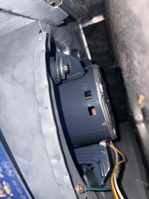 Completed scheduled heating maintenance on residential HVAC system. Performed comprehensive inspection of blower motor assembly and electrical components, verifying proper amperage draw at 0.27A and voltage readings using calibrated multimeter. All motor wiring connections, mounting brackets, and ventilation components found to be in good operating condition with system functioning within normal parameters.