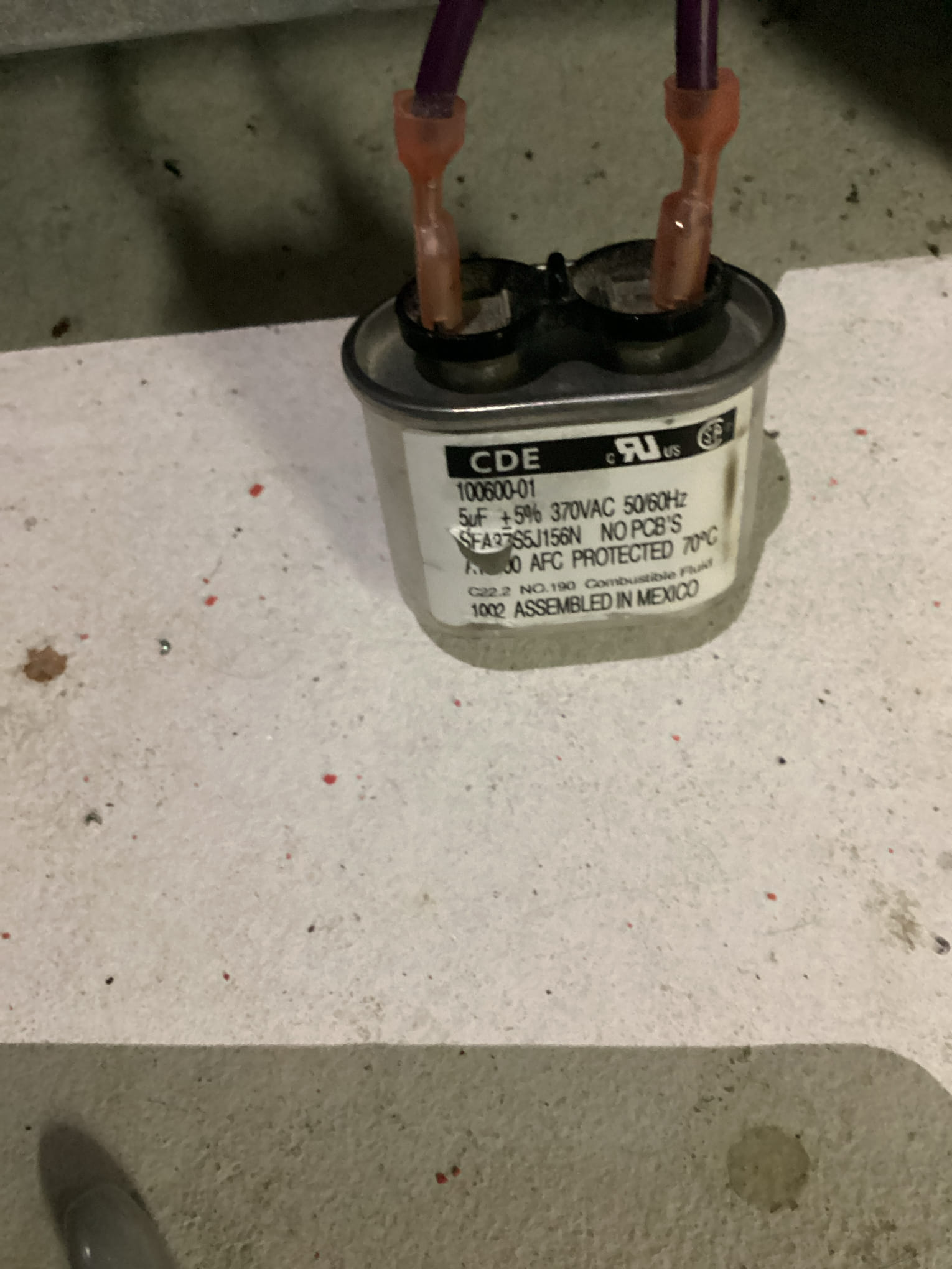 We replaced the capacitor on the unit. The customer recently had a furnace tune-up done by another company, so one is not needed until a later date. The customer would like the blower wheel cleaned at the time of the AC tune-up.