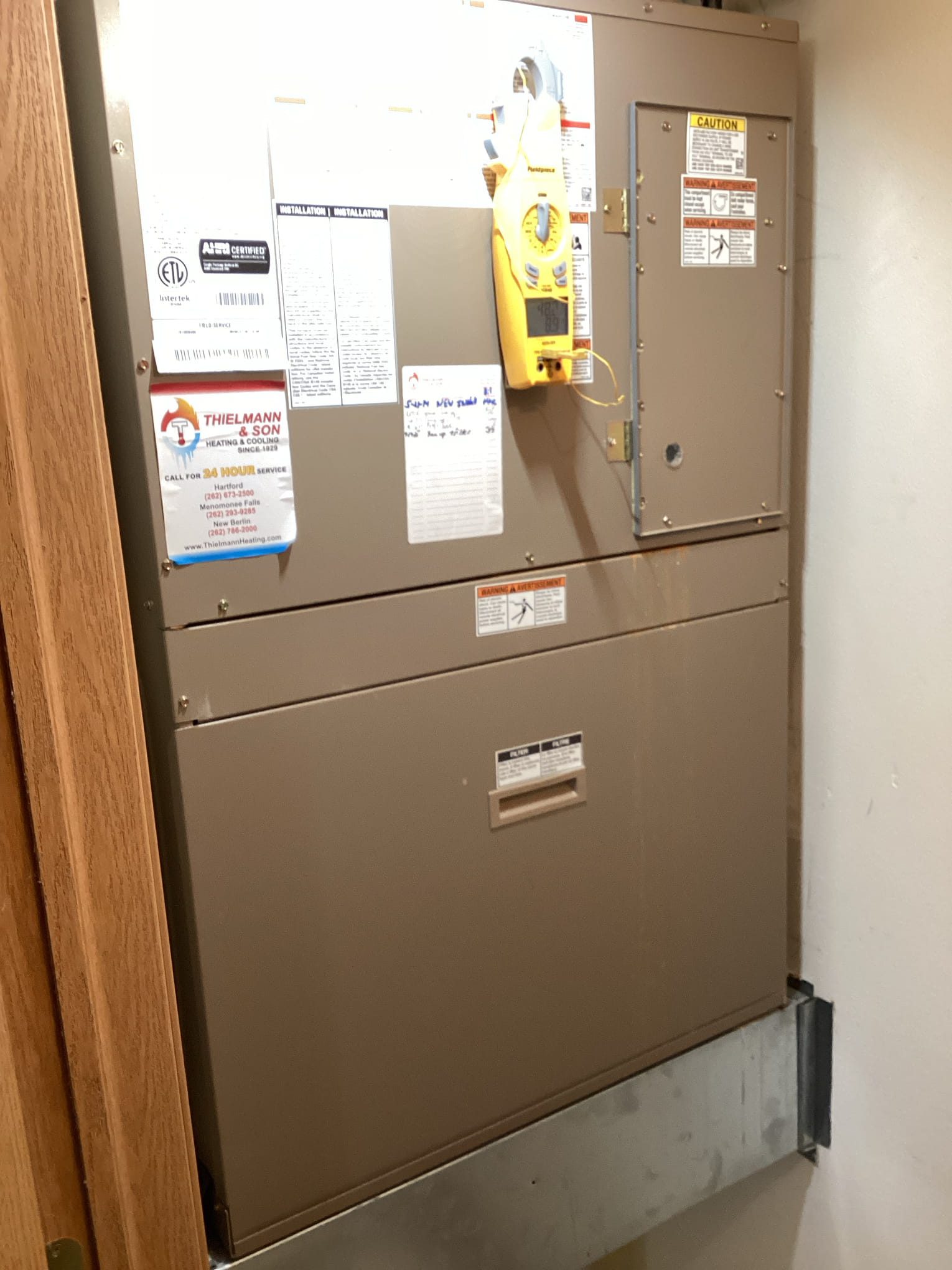 Arrived for a tune up on a magic pak unit. Heating and cooling are operational at this time.