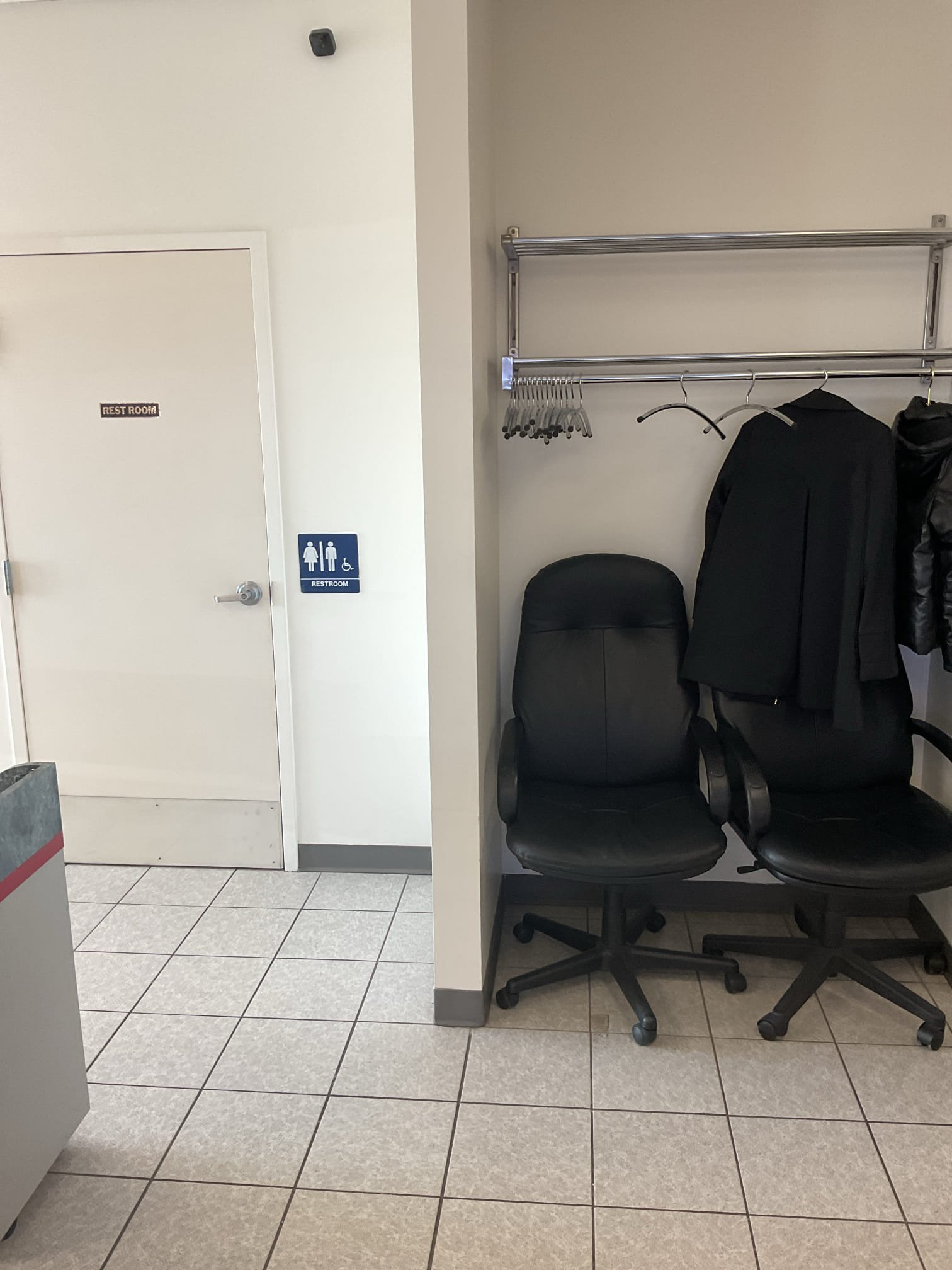 Estimate on removing sink in back room, cap off supply lines as well as drain, take old sink relocate it in the very back room and plumb it where lockers are, remove lockers put sink there plum in for hot cold, and drain, which is accessible and would involve cutting out drywall for the massage chair and face it outward he would like that to be facing out still on the same wall as well as relocating supply lines and PVC drain, have a picture of right side of bathroom he would like another sink installed there which would require cutting into bathroom wall and plumbing in to pre-existing sink and drain in bathroom. Then last he would like four chairs hooked up with supplies, hot and cold and installed a pump to pump pre-existing water into discharge pipe this wouls require substantial amount of accessing walls as well as running water supply lines and electricity for each chairI will sit down with general manager to discuss our options..