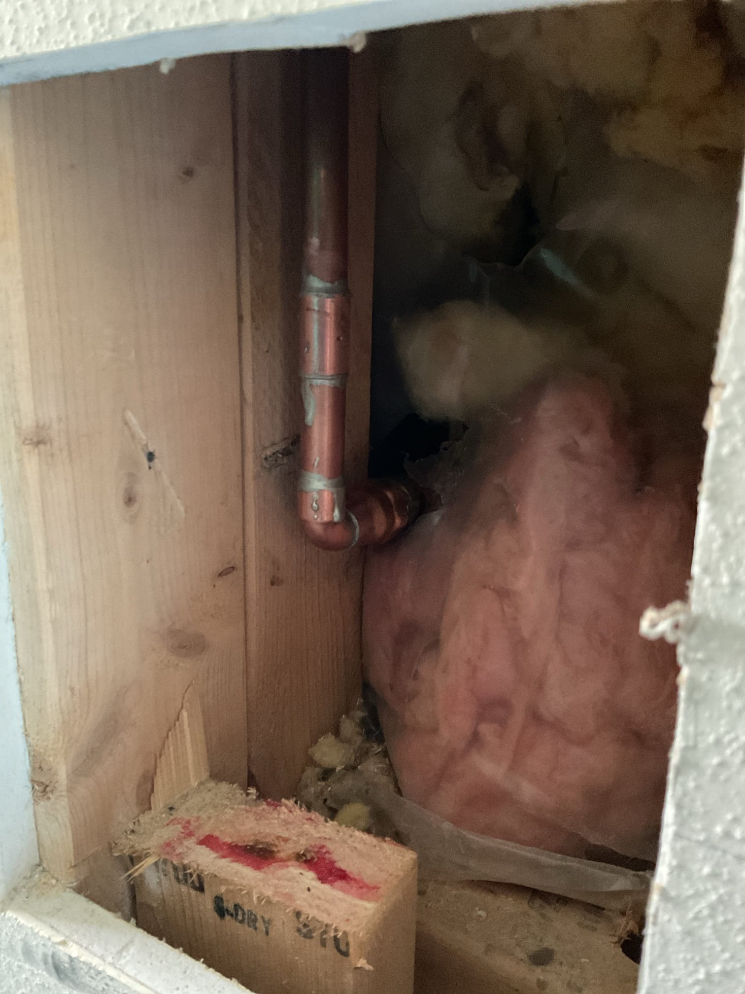 Installed new 12” Woodford outside faucet front of house, connected to existing as needed. Tested no leaks. Rear of house faucet, also replaced with 8” Woodford faucet, needed to open drywall for access, did so, tested no leaks. 