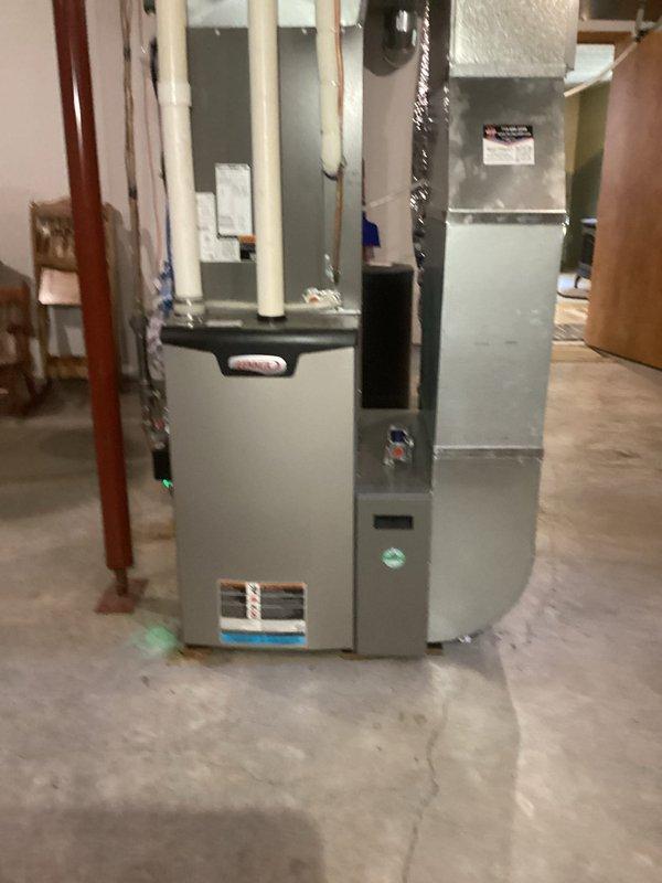 Completed furnace tune-up service under annual maintenance agreement. Performed comprehensive inspection including heat exchanger evaluation, flame sensor cleaning, and condensate system service. Verified proper furnace operation with all systems functioning normally.