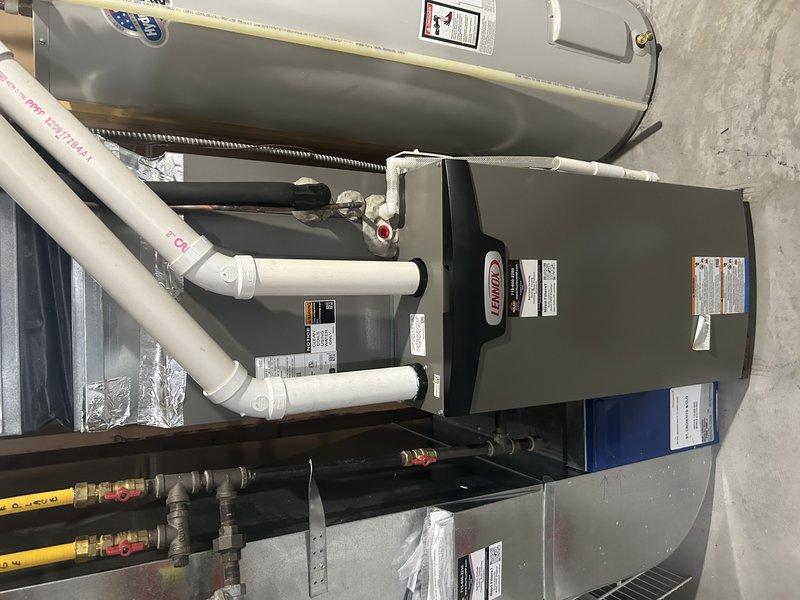 Performed warranty service to address installation deficiencies on recently installed Lennox furnace system. Sealed excessive gap between filter housing and furnace with silicone caulking and tape to prevent seepage into blower compartment. Additionally, applied sealing compounds to drain pan to eliminate air bypass and installed foil tape at identified air leakage points to ensure proper system operation and efficiency.