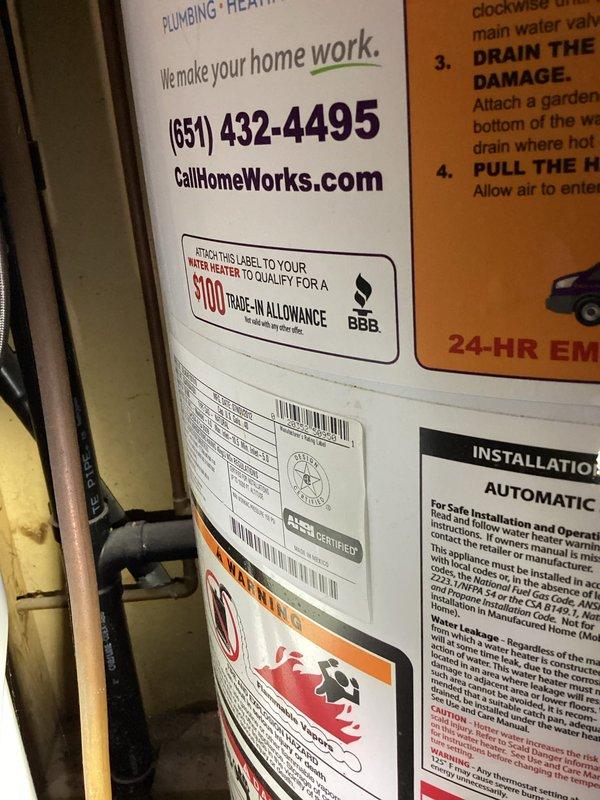 Responded to service call for water heater replacement. Upon arrival, customer requested installation of a 40-gallon standard vent natural gas water heater, but payment arrangements could not be completed as customer's credit card was declined multiple times. Service was not performed as payment could not be secured, and the property owner was out of state.