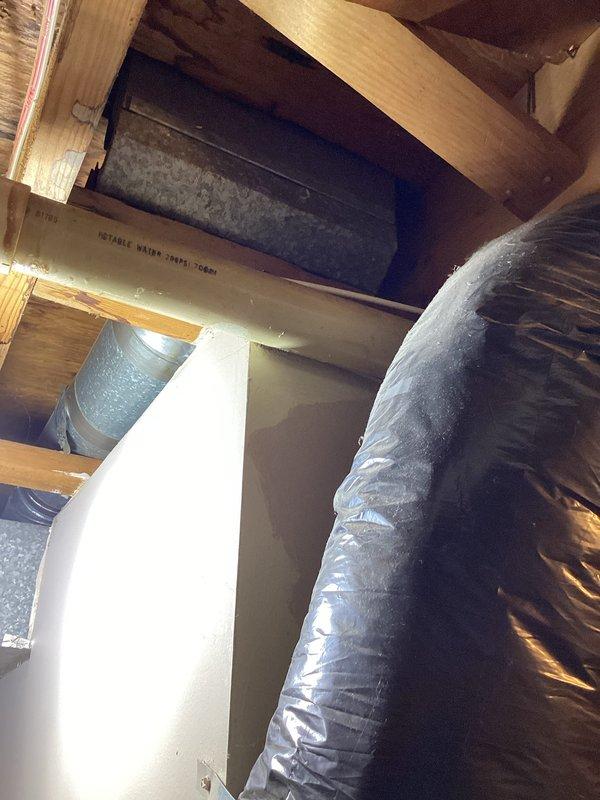 Successfully installed a new ice maker water supply line with proper shut-off valve in customer's home. Replaced the complete two-piece set including shut-off and supply line to ensure proper connection and prevent potential leaks. Installation provides emergency water shutoff capability directly at the source.