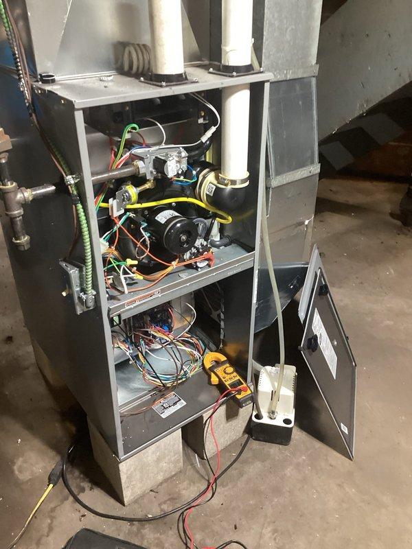 Responded to no heat/cooling complaint and diagnosed loose breaker connection in electrical panel causing complete HVAC system failure. Performed comprehensive inspection of ICP furnace heat exchanger while on site, confirming no cracks present despite this model's susceptibility to such issues. Customer advised to have electrician son repair loose breaker or contact us for follow-up service.