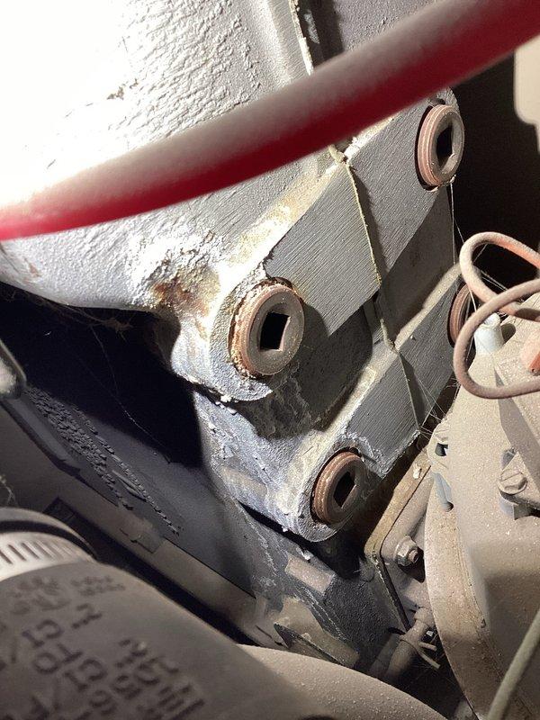 Conducted diagnostic inspection on boiler showing signs of compromise. Identified a pinhole leak in the aluminum casting causing minor water seepage. Corrosion visible around fasteners and mounting points. Scheduled follow-up consultation for complete boiler replacement options.