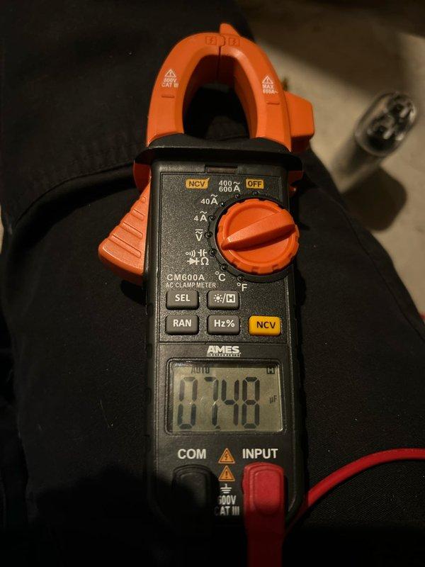 Performed annual maintenance on 8-year-old FRP furnace for Reward member. System operational with proper combustion and heating performance. Completed tune-up including flame sensor cleaning, ignitor inspection, electrical connection verification, and filter replacement. Electrical parameters verified with multimeter showing normal readings.