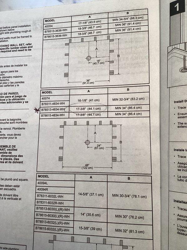 Performed site assessment for shower installation, which included evaluating existing drain connection and wall framing. Inspected plumbing rough-in to determine required modifications for new shower pan and valve installation. Reviewed manufacturer specifications and clearance requirements to ensure proper fit of proposed fixtures within the existing space.