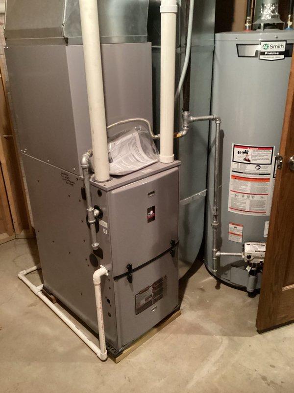 Performed 10-2 furnace tune-up on a 2023 model for new homeowner. Identified and repaired condensate trap leak by cleaning the trap and tightening loose screws around the collector box seal. Completed comprehensive system inspection including filter, blower, heat exchanger and evaporator - all components within specification. Verified proper gas pressures during heating operation with 55° temperature rise during 15-minute operational test.