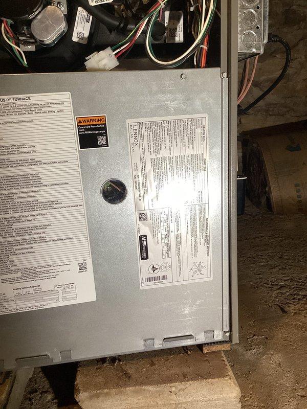Performed comprehensive furnace tune-up on 3-year-old FRP system, including inspection of all routine components, blower verification (clean and balanced), condensate line clearance, and heat exchanger examination with no compromises found. During testing, adjusted gas pressures (found low fire slightly elevated at 6.6 inwc, adjusted to 6inwc) and confirmed proper system operation with satisfactory 75-degree temperature rise after 15-minute operational test.