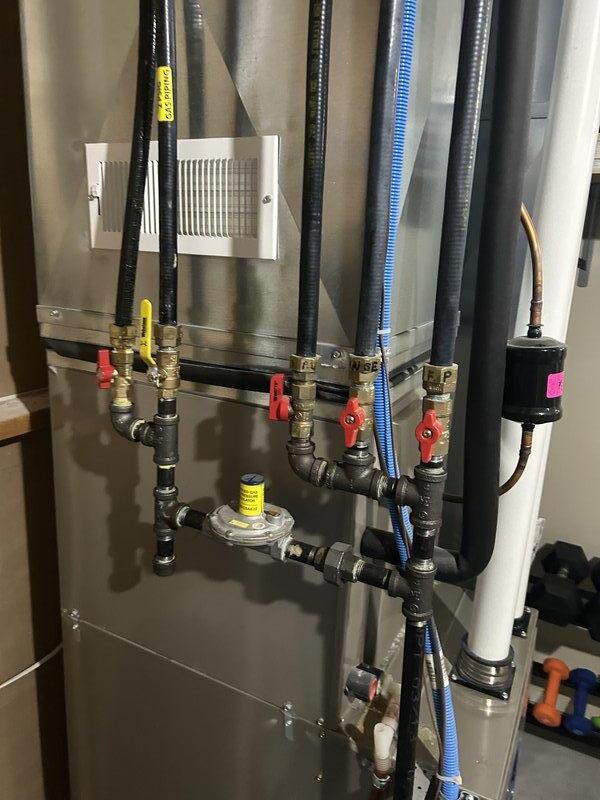 Performed annual tune-up on both household and garage furnaces, including operation testing, temperature rise verification, component cleaning, and filter inspection. All systems operating properly. Identified and repaired gas leak at the gas tite connection in garage furnace by checking flare, reconnecting, and properly tightening components, successfully eliminating the gas odor reported by customer.