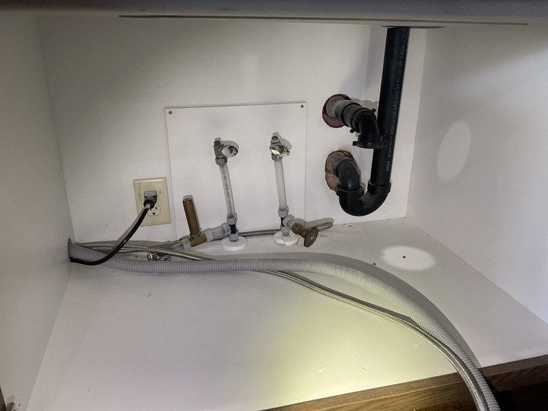 Completed comprehensive kitchen plumbing overhaul including installation of customer-supplied kitchen faucet and garbage disposal, replacement of under-sink plumbing components, and reinstallation of RO filtration system with connections to refrigerator and integrated kitchen faucet. All fixtures properly connected, tested, and functioning according to manufacturer specifications.
