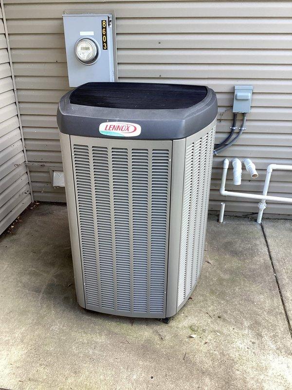 Successfully replaced warranty condenser fan motor on Lennox outdoor AC unit. Completed installation of new motor, performed system testing, and verified proper operation of the air conditioning system.