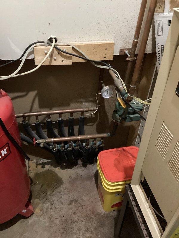 Performed annual boiler tune-up and found critical safety issue with deteriorating burner box seal allowing flame to contact surrounding insulation. Inspected glycol levels in floor heating system (currently protected to 0°F). After consultation with homeowner, scheduled sales team visit to provide estimate for boiler replacement and additional glycol treatment.