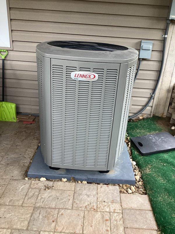Diagnosed 4-year-old Lennox AC system failing to cool below 75°F due to refrigerant undercharge. Added R-410A to restore cooling capacity and injected leak detection dye for future diagnostics. Verified system operation but advised customer of suspected refrigerant leak requiring future repair to prevent recurrence, noting equipment is still under manufacturer warranty.