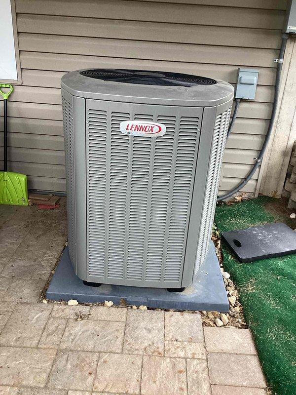 Diagnosed 4-year-old Lennox AC system failing to cool below 75°F due to refrigerant undercharge. Added R-410A to restore cooling capacity and injected leak detection dye for future diagnostics. Verified system operation but advised customer of suspected refrigerant leak requiring future repair to prevent recurrence, noting equipment is still under manufacturer warranty.