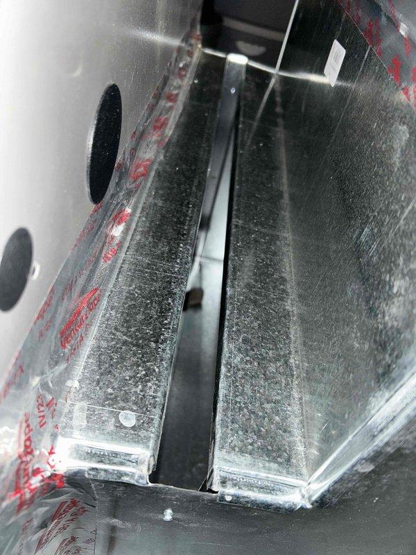 Performed warranty service on 9-month-old Lennox WT 12-2025 furnace. Identified and repaired damaged filter boot that was tearing furnace filters; replaced with proper 1-inch boot assembly and verified correct installation. System now operating correctly with no additional issues noted.