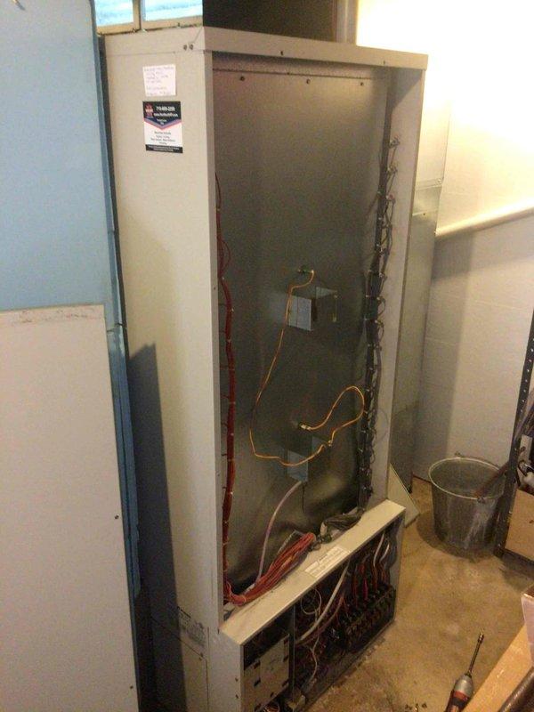 Completed 12-4 furnace tune-up on 45-year-old FRP system. Performed comprehensive electrical diagnostics on both interior and exterior components with all readings within specification. Verified proper unit operation with clean outdoor unit and appropriate temperature readings.