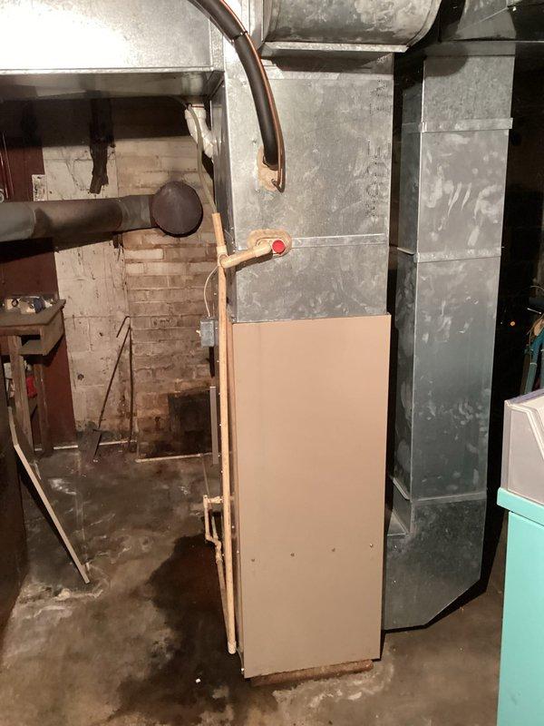 Responded to no heat call at residence with furnace completely non-operational. Diagnostic inspection revealed multiple critical component failures in aging heating system, including failed blower motor, compromised burners, defective inducer motor, and faulty igniter. While heat exchanger appears currently serviceable, extensive deterioration and corrosion were documented throughout the system. Due to the age of equipment and multiple component failures, recommended full system replacement rather than extensive repairs. Customer opted to schedule consultation for replacement options.
