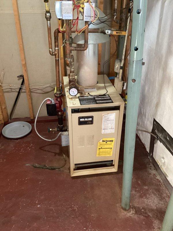 Responded to customer concern about boiler pressure following recent tune-up and PRV/expansion tank replacement. Conducted comprehensive system inspection, verified proper pressure readings, and observed complete system during warm-up cycle to confirm normal circulation through all zones. All components functioning within specifications with no issues detected.