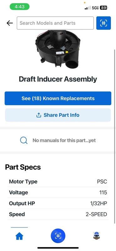 Diagnosed non-operational furnace with no heat and determined failed inducer motor (not spinning, extremely hot to touch). Power was disconnected to prevent further damage, and homeowner was advised to keep system off. Replacement of draft inducer assembly (PSC motor, 115V, 1/32HP, 2-speed) was completed to restore heat function. Customer informed about Family Rewards program and expressed interest in system replacement options.