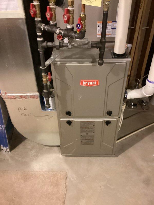 Responded to a no-heat service call for a 10-year-old Bryant furnace. Diagnosed issue as a seizing inducer motor and performed temporary repairs to restore immediate heat. Furnace will require inducer motor replacement; sent specifications to parts department for pricing and warranty information. Customer was informed that we will follow up with replacement options.