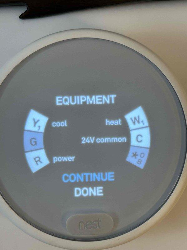 Diagnosed no cooling issue on a 2-year-old system. Found disconnected low voltage wiring at the control board with no Y and C connection. Removed aftermarket C-wire adapter module that was causing communication failure, then rewired the system with direct connections from original wires to a Honeywell T4 thermostat instead of the Nest. System now functioning properly with both cooling and heating operations confirmed.