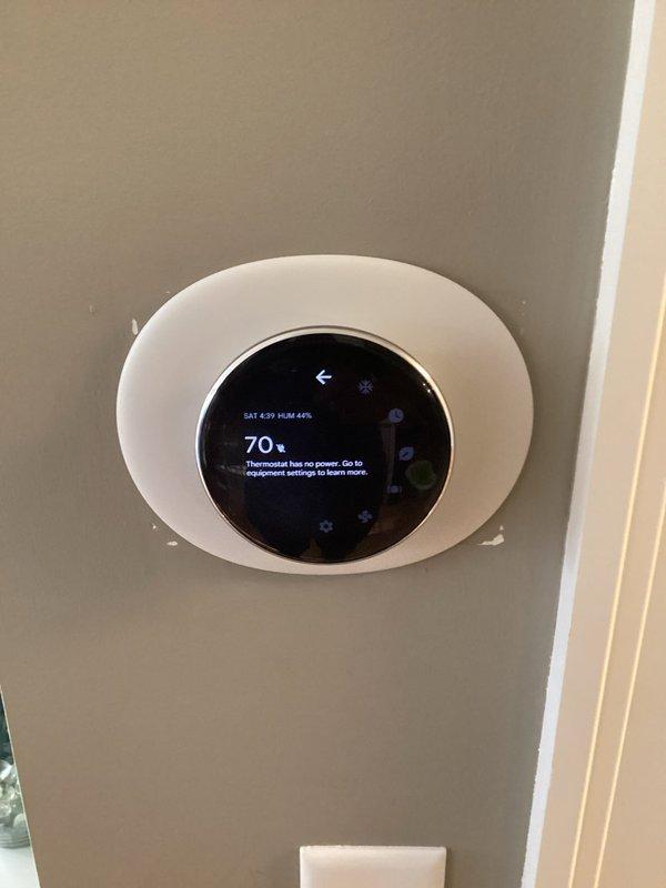 Responded to service call regarding inoperative Nest thermostat and furnace issues on a 2018 Bryant system. Diagnosed blown 3-amp fuse in furnace control board caused by improper thermostat installation. Replaced fuse, restored system functionality, and educated customer on proper procedure to turn off power when replacing thermostat in the future.