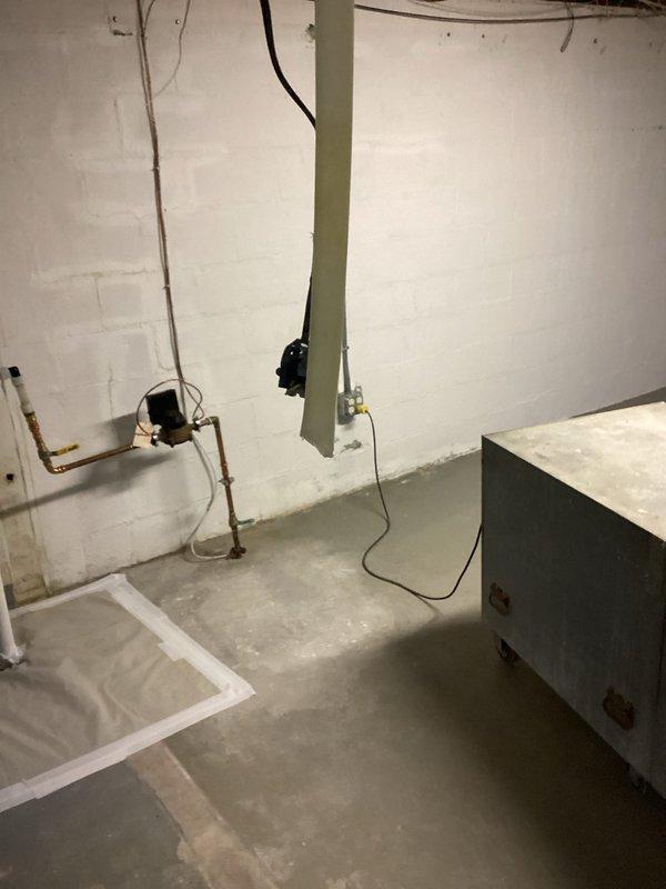 Responded to customer request to cap off water lines in an unfinished basement area where pipes to an old shower had been previously cut. Performed inspection of the exposed copper piping and successfully capped the open water lines as requested. Customer indicated they plan to complete a full remodel at a later date.