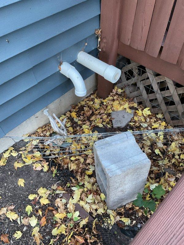 Responded to no-heat call where furnace was displaying error code 38. Diagnostic inspection revealed exhaust pipe was completely obstructed by mouse nest debris. Successfully cleared blockage using combination of nitrogen blasting techniques (exterior to interior), removed all nest material, and verified inducer housing was debris-free. Applied tape over exhaust pipe, re-glued through pipe, and confirmed proper system operation with no error codes present upon completion.
