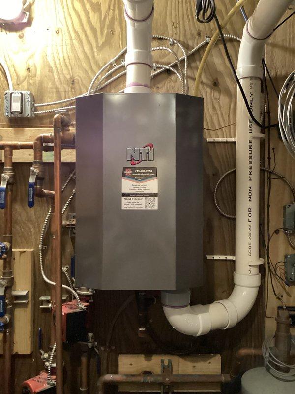 Performed diagnostics on NTI boiler system after customer reported no hot water. Identified malfunctioning safety switches as the root cause preventing proper heating operation. Replaced defective safety switches, restoring hot water functionality. System now operating within normal parameters.