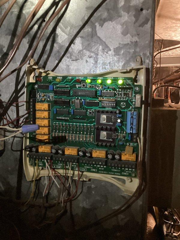 Responded to a no-heat call for an aging oil furnace. Upon inspection, found system non-operational. Performed comprehensive diagnostic check including oil line, burner assembly, ignition system, relays, and burner tube. Bled the oil line to remove air and cycled the unit to restore proper ignition. Verified functionality of fan relay, temperature settings, blower, belt, zone board, and dampers. System successfully returned to normal heating operation with proper ignition and combustion restored.