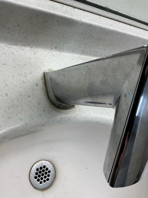 Responded to customer service call regarding non-functional faucets in commercial setting. Conducted visual inspection of chrome faucets and drains in sink basins. Consulted with Mike regarding sourcing appropriate repair kit to restore proper functionality to the affected fixtures.