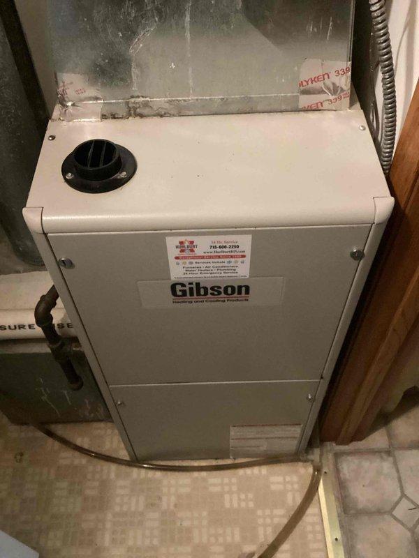 Diagnosed Gibson furnace exhibiting no heat condition. Upon inspection, found malfunctioning control board with damaged solder connections affecting pressure switch operation, preventing proper blower function. Tested heat cycle and blower components, confirming board failure as primary issue. Recommended control board replacement which customer opted to defer at this time.