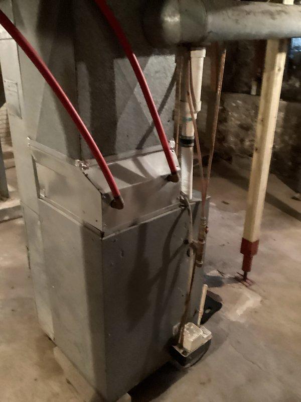 Performed standard preventive maintenance on 18-year-old furnace. Inspection revealed critical deficiencies including cracked collector box and severely rusted burners. Customer informed of findings; replacement equipment consultation scheduled for Monday with comprehensive repair options presented.