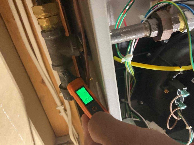 Performed annual furnace tune-up at Sheri Gibson's mother's residence. Discovered and replaced dirty filter. Conducted diagnostic testing using electronic instruments to verify proper system operation, inspecting electrical connections and checking temperature/pressure readings on copper piping components.