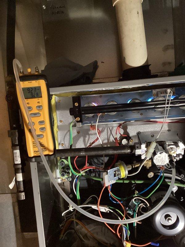 Successfully replaced a faulty gas valve on LP system with a new single-stage valve, performing necessary conversion using the existing spring. Leak-tested all fittings, calibrated manifold pressure to 9.3 by adjusting the external regulator, and verified proper operation through multiple power cycles. Warranty service completed with no issues observed during extended runtime testing.