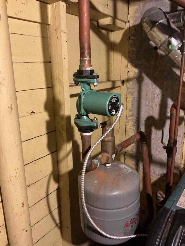 Responded to no-heat call on 12-year-old Burnham boiler. Diagnosed issue with thermostat wiring - customer had incorrectly placed R wire on Rc terminal instead of R terminal after recent thermostat replacement. Corrected wiring configuration, verified system operation, and confirmed boiler fired properly. Outdoor reset was active, limiting maximum temperature. Inspected all components with no additional issues found. Provided customer education on system operation.