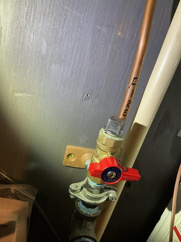 Responded to customer request to cap off propane gas line that previously fed stove. Safely disconnected and capped line at shutoff valve while maintaining proper gas supply to boiler and water heater in same room. Verified no leaks at capped connection point.