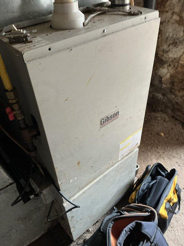 Diagnosed intermittent heating failure on 21-year-old Gibson furnace. Inspection revealed dirty flame sensor and burners affecting system operation, with questionable heat exchanger condition. Performed flame sensor cleaning to restore temporary operation and scheduled comfort advisor for comprehensive system evaluation due to age and condition of unit. Diagnosed intermittent heating failure on 21-year-old Gibson furnace. Inspection revealed dirty flame sensor and burners affecting system operation, with questionable heat exchanger condition. Performed flame sensor cleaning to restore temporary operation and scheduled comfort advisor for comprehensive system evaluation due to age and condition of unit.