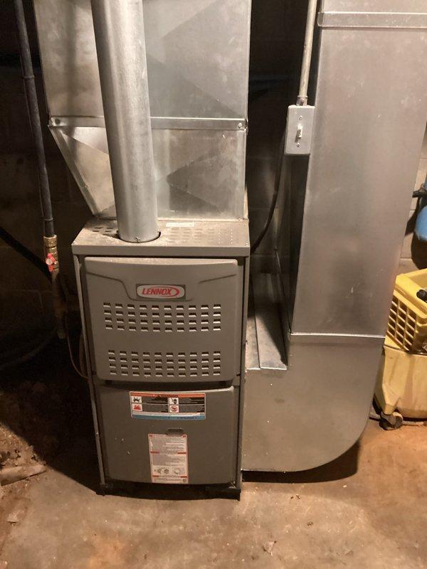 Responded to no heat service call on aging Lennox furnace. Diagnostic inspection revealed inducer motor was operational but ignition sequence was failing due to completely plugged pressure switch. Cleaned pressure switch, serviced flame sensor, and verified proper component operation. System now functioning correctly, but documented significant rust deterioration on burners with photos. Customer will receive estimate for burner replacement as recommended preventative maintenance. Responded to no heat service call on aging Lennox furnace. Diagnostic inspection revealed inducer motor was operational but ignition sequence was failing due to completely plugged pressure switch. Cleaned pressure switch, serviced flame sensor, and verified proper component operation. System now functioning correctly, but documented significant rust deterioration on burners with photos. Customer will receive estimate for burner replacement as recommended preventative maintenance.